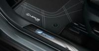 Накладки на передние пороги (с синей подсветкой) Lexus NX 2022- F-Sport