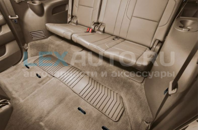 Коврик салона Cadillac Escalade 2015-2021 полиуретан, в третий ряд сидений (бежевый)