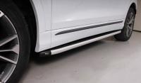 Пороги алюминиевые с пластиковой накладкой для Audi Q8 2019- 2020 мм