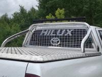 Toyota Hilux Exclusive 2018- Защита кузова и заднего стекла (для крышки) 75х42 мм со светодиодной фарой
