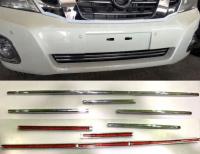Накладки на решетку бампера Nissan Patrol Y62 2014-