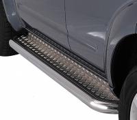 Пороги с алюминиевым листом Toyota Tundra 2014- (для Toyota Tundra Double Cab)