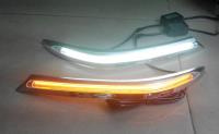 Ходовые огни (ДХО) Toyota Hilux 2012-2014 реснички на фары