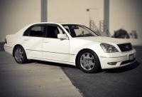 Ветровики для LS430 2001-2006 Wellvisors, хром полоса