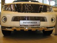 Защита переднего бампера Pathfinder 2010-, с защитой картера 76мм