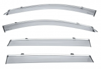 Ветровики QX60/JX35 2013-2021 Wellvisors, хром полоса