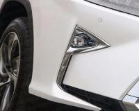 Окантовка на передние п/туманки Lexus RX200/RX300/RX350 2016-, хром