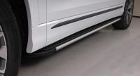 Пороги алюминиевые для Audi Q8 2019- ''Slim line Silver'' 2020 мм