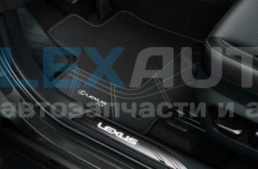 Коврики салона (велюровые с кожаной вставкой) Lexus NX 2022-