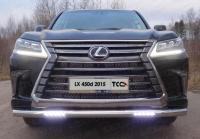 Защита переднего бампера Lexus LX570/450d 2016-, с ДХО, 76мм