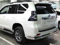 Защита заднего бампера для Toyota Land Cruiser Prado 150 STYLE 2019- "волна" d-76+43