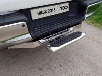 Toyota Hilux Exclusive 2018- Задняя подножка овальная 120х60 мм (под фаркоп)