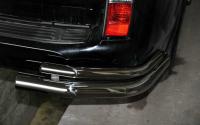 Защита заднего бампера Lexus GX460 2010-2014, уголки двойные, 70+42мм