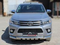 Защита переднего бампера для Toyota Hilux 2015- с доп.накладками