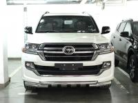 Защита переднего бампера для Toyota Land Cruiser 200 Executive Lounge 2018- с доп.накладками
