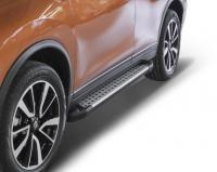 Защита порогов "BMW Style" X-Trail 2014- алюминий