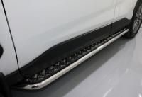 Пороги с площадкой для Toyota RAV4 2019- 42,4 мм