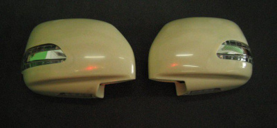 Корпуса зеркал LC100/LX470 с повторителями поворотов и подсветкой, под покраску