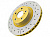 Диск тормозной задний LC100/LX470 DBA Street Series Gold (перфорация/насечки), 1шт.