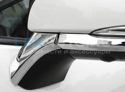 Накладки на зеркала Toyota RAV4 2019- хром полоски
