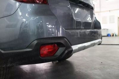 Комплект накладок на передний и задний бамперы Subaru Outback 2015- РЕПЛИКА