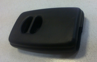 Чехол для электронного ключа Toyota, силикон, черный, 2 кнопки