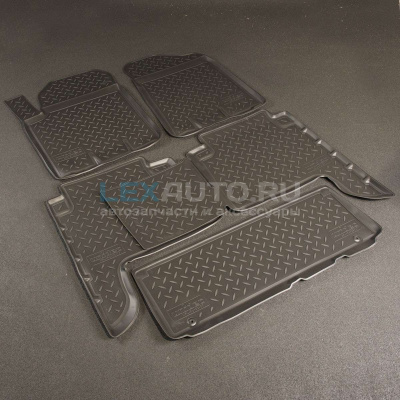 Коврики Infiniti QX56/QX80 2010- резиновые черные