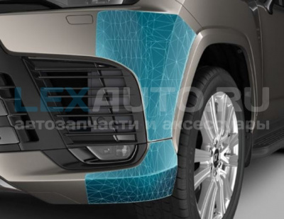 Защитная пленка на передний бампер Lexus LX 600 2021-
