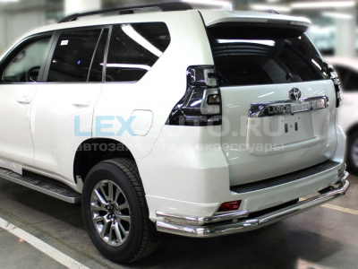 Защита заднего бампера для Toyota Land Cruiser Prado 150 STYLE 2019- "волна" d-76+43