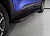 Пороги алюминиевые с пластиковой накладкой для Kia Seltos (карбон черные)  1720 мм