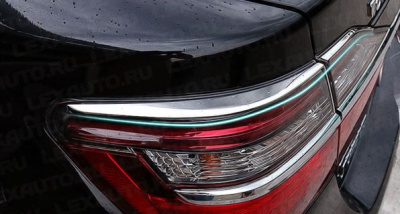 Реснички на задние фонари Camry V55 2015-, хром