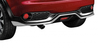 Аэродинамическая накладка на задний бампер Nissan Juke 2015- OEM серебро