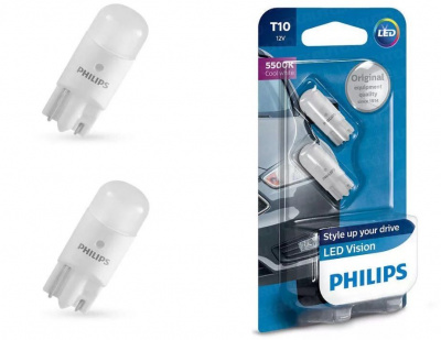 Лампа габаритная Philips LED Vision W5W 6000K