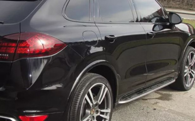Подножки Porsche Cayenne 2010-2018, стиль OEM РЕПЛИКА