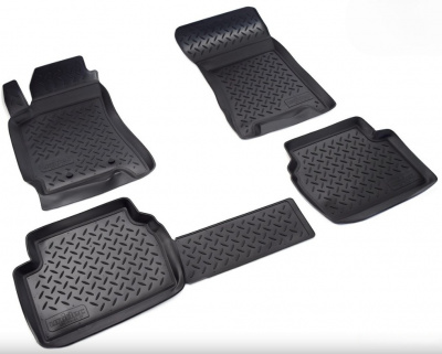 Коврики салонные, резиновые для Forester 2002-2008, черные