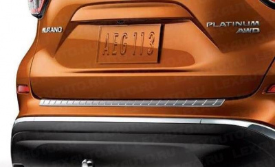 Накладка на задний бампер Nissan Murano Z52 2016- нержавейка