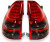 Фонари Land Cruiser Prado 120 красные тонированные