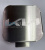 Заглушка фаркопа из нержавнейки под квадрат 50х50 с логотипом Kia.
