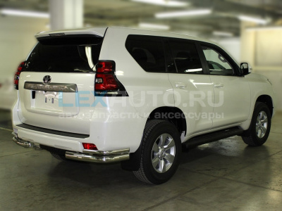 Защита заднего бампера для Toyota Land Cruiser Prado 150 2017- "уголки"