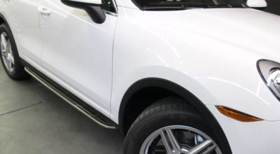 Подножки Porsche Cayenne 2010-2018, стиль OEM РЕПЛИКА