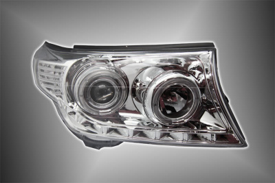 Фары Land Cruiser 200 2008-2011 с ДХО хром вариант 2