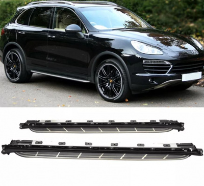 Подножки Porsche Cayenne 2010-2018, стиль OEM РЕПЛИКА