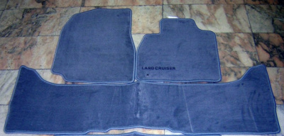 Коврики Land Cruiser 100 текстильные серые 2 ряда