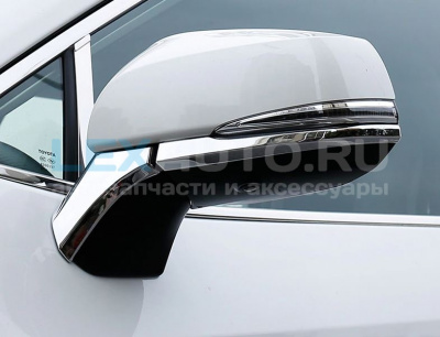 Накладки на зеркала Toyota RAV4 2019- хром полоски