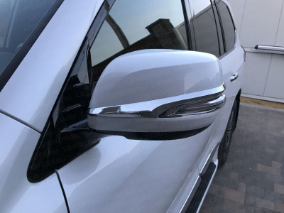 Крышки на зеркала с хром молдингом Lexus LX570/LX450d/GX460 ОРИГИНАЛ в цвет