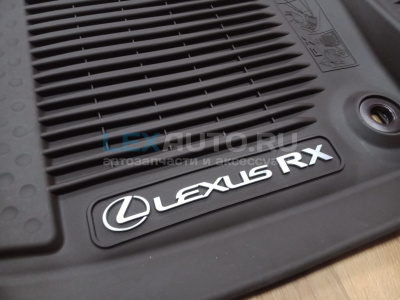 Коврики Lexus RX200/RX300/RX350/RX450h 2016- коричневые резиновые ОРИГИНАЛ