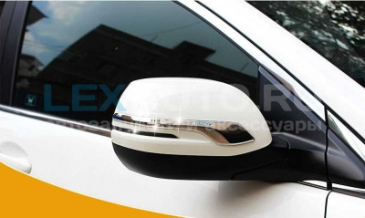 Накладки на зеркала Honda CR-V 2012- хром узкие ver 2